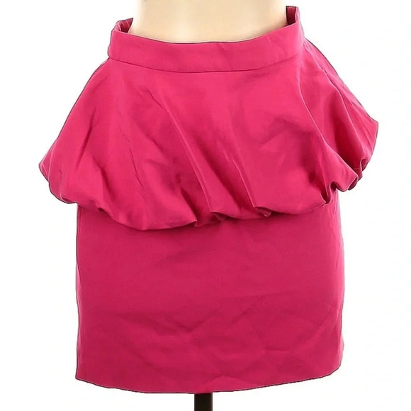 Zara Pink Ruffle Peplum Mini Party Chic Skirt Women’s Size XS NWT - Picture 2 of 3